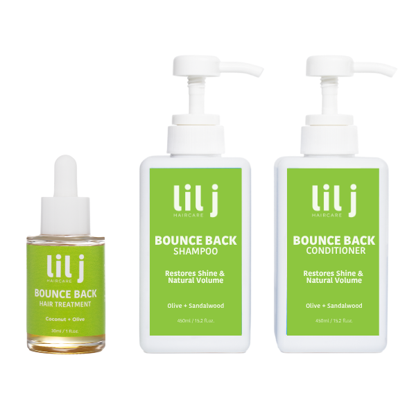 Lil J Bounce Back Treatment, Shampoo and Conditioner