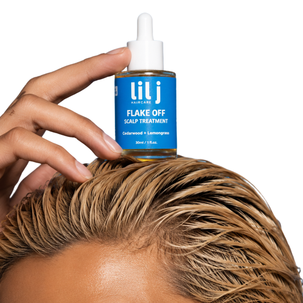 Lil J Flake Off scalp care for dry, flaky or itchy scalps