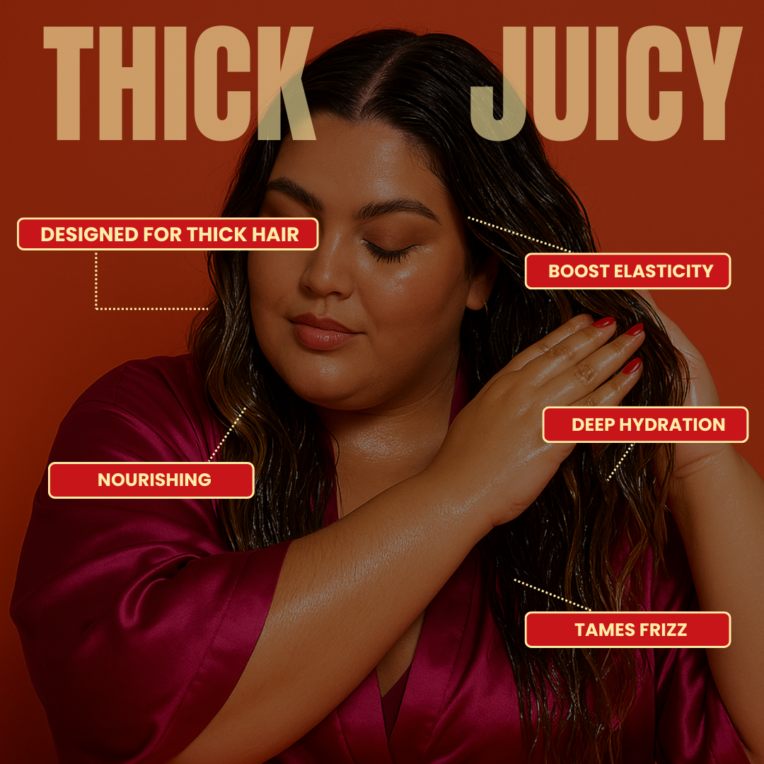 Thick & Juicy System benefits for thick, dry and coarse hair