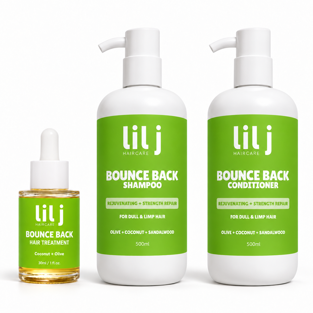 Lil J Haircare Bounce Back System for Dull and Limp Hair