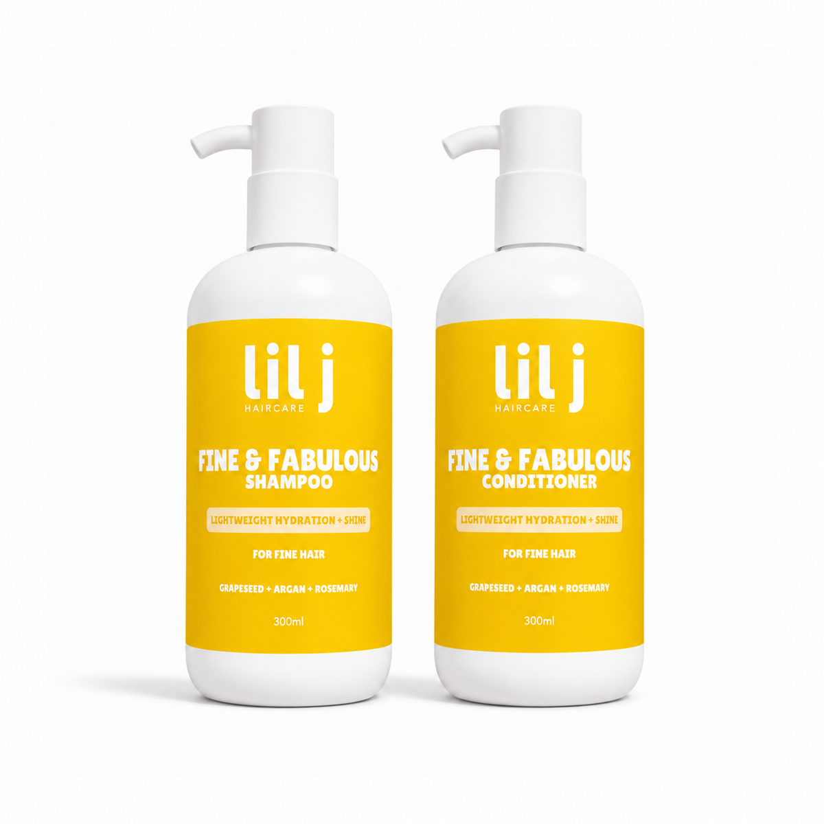 Lil J Haircare Fine & Fabulous Shampoo and Conditioner Duo for Fine, Delicate Hair
