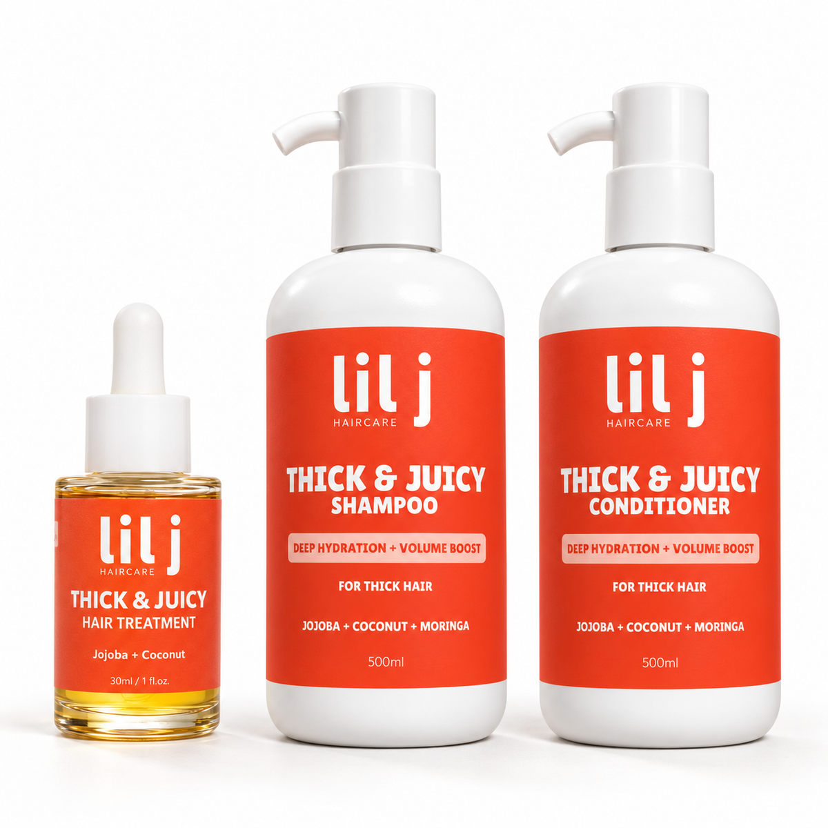 Lil J Haircare Thick & Juicy System for Thick and Coarse Hair